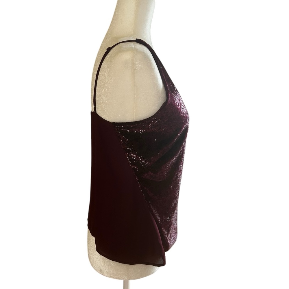 J Brand Lucy Cami Tank top Baroness wine womens SZ small y2k gossip girl party - Picture 6 of 12